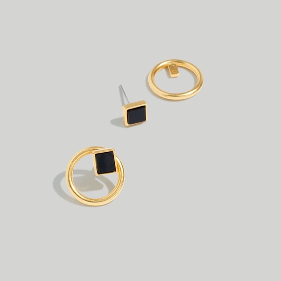 Madewell Jewelry - Madewell Front-Back Darkstone Earrings